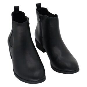 Style Co Charlyy Gore Block Heel Ankle Boots Black US 8.5M